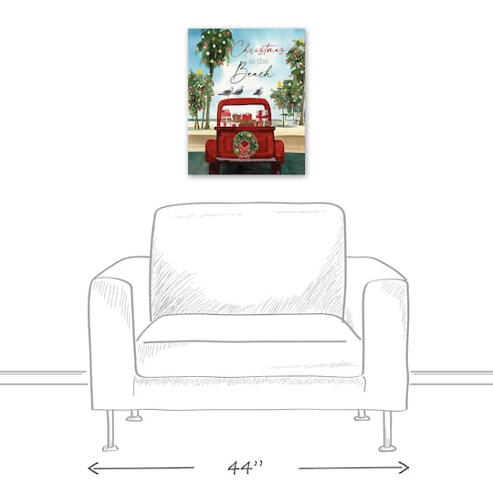 20" Christmas at the Beach Canvas Wall Décor